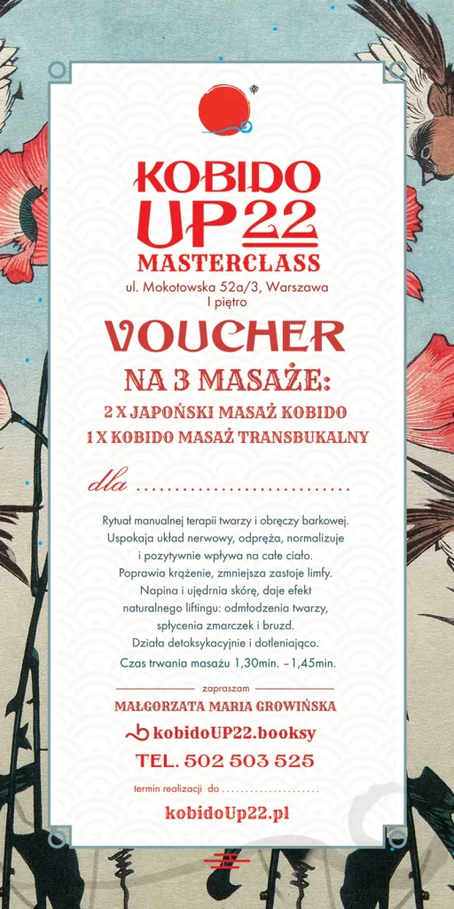 Pakiet Kobido x3 – voucher prezentowy KOBIDO UP22