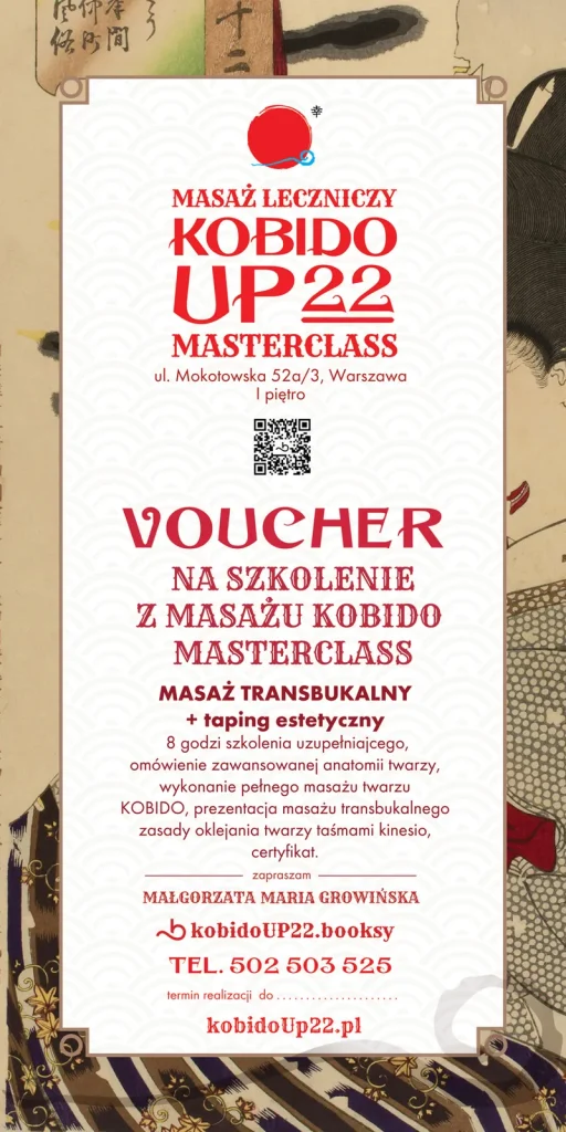 Szkolenie Kobido Masterclass – voucher prezentowy KOBIDO UP22