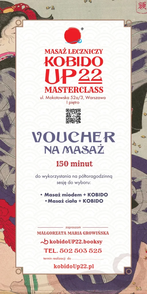 Voucher — 150 minut masażu – voucher prezentowy KOBIDO UP22