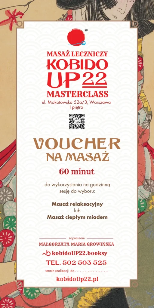 Voucher — 60 minut masażu — voucher KobidoUp22