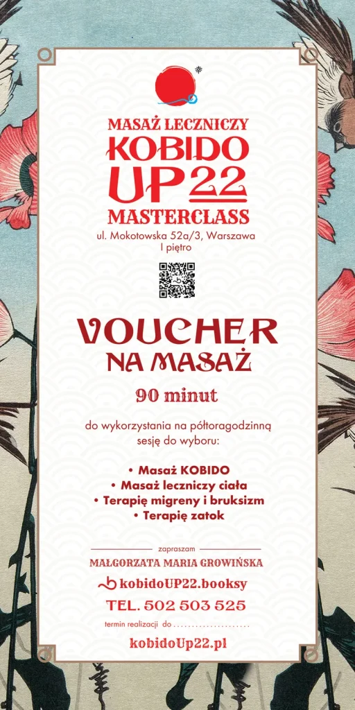 Voucher — 90 minut masażu — voucher KobidoUp22