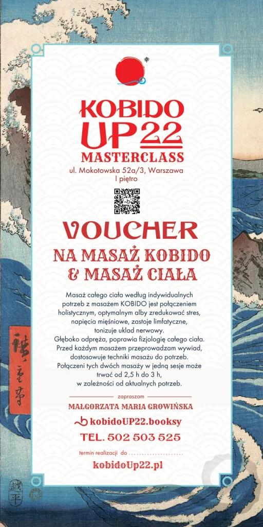 Voucher — Kobido + masaż ciała – voucher prezentowy KOBIDO UP22