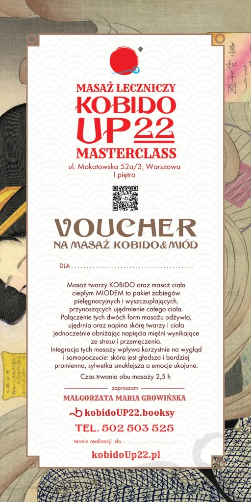 Voucher — Kobido + Miód – voucher prezentowy KOBIDO UP22