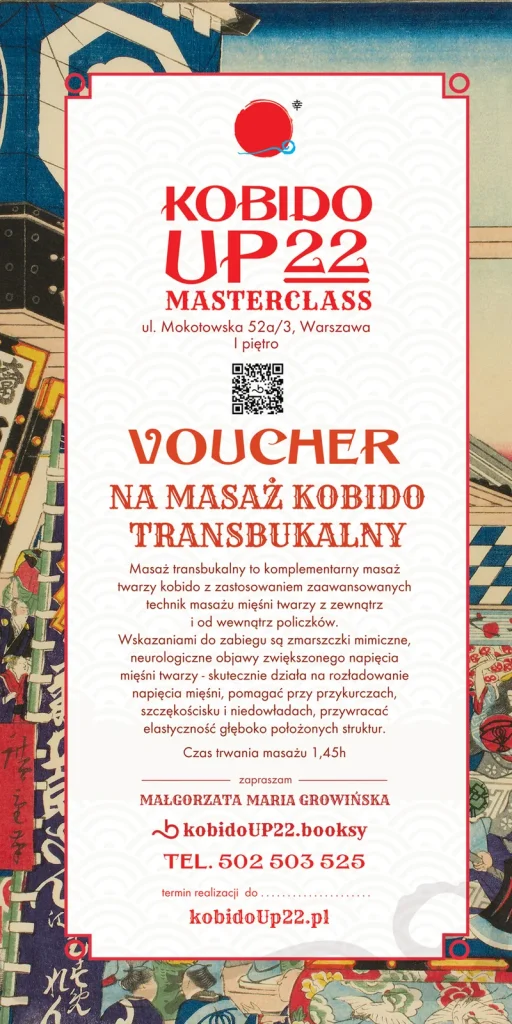 Voucher — Masaż Kobido Transbukalny – voucher prezentowy KOBIDO UP22